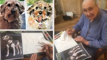 Thamesfield Resident paints pet portraits